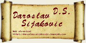 Daroslav Šijaković vizit kartica